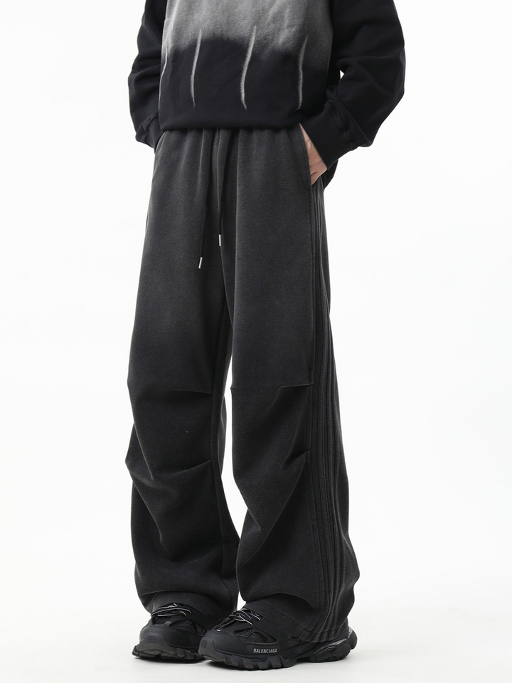 TUCKED LINE WIDE SWEAT PANTS BEDES4512
