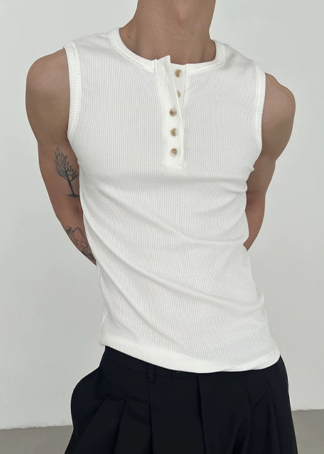 RIB HENLEY TANK TOP BEDES4725