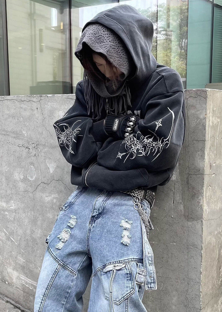 PRINTED ZIP PARKA DFDES4500