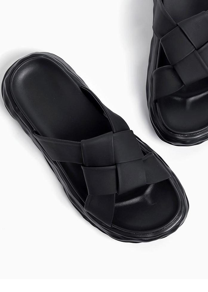 WOVEN PLATFORM SLIDES BEDES4653