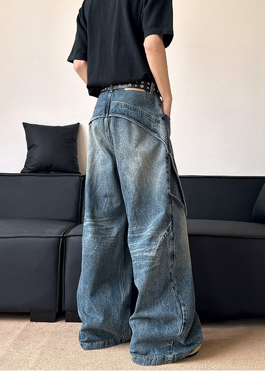 3D PANEL WIDE DENIM PANTS DFDES4588