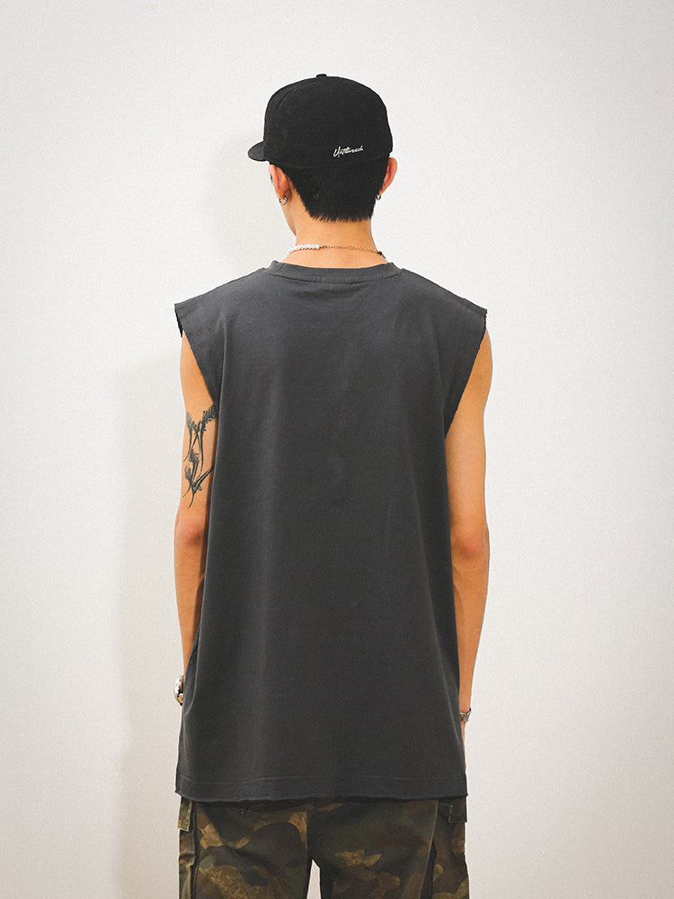 SLEEVELESS LOGO T-SHIRT UWDES4451