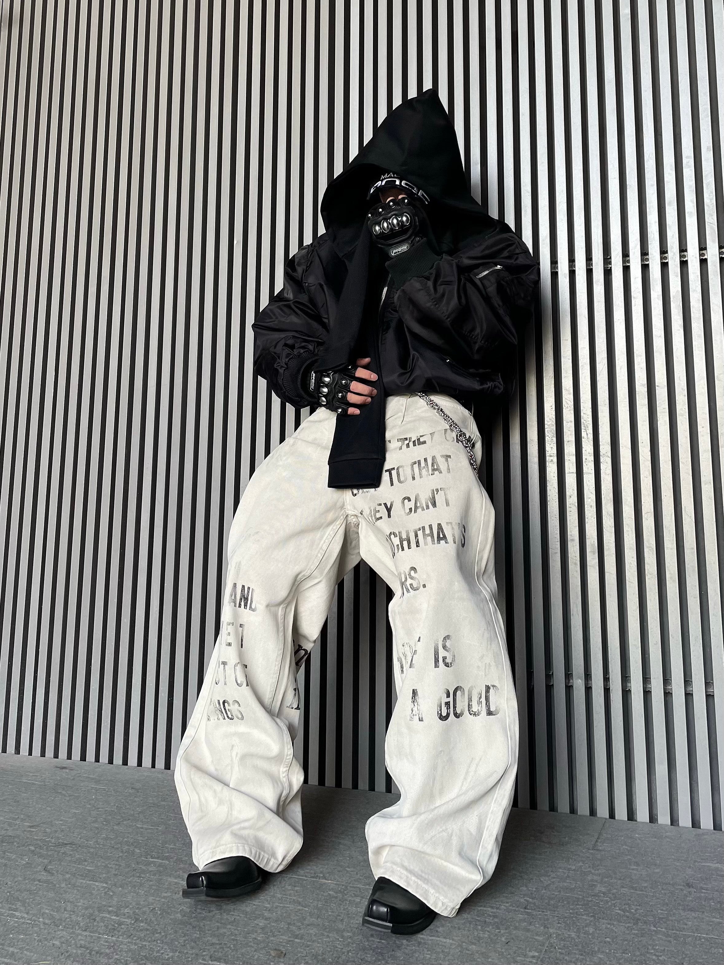 パンツ archive grunge 00s stripe Design pants VINTAGELIKE LETTER PRINTED PANTS DFDES4444 – Deuku
