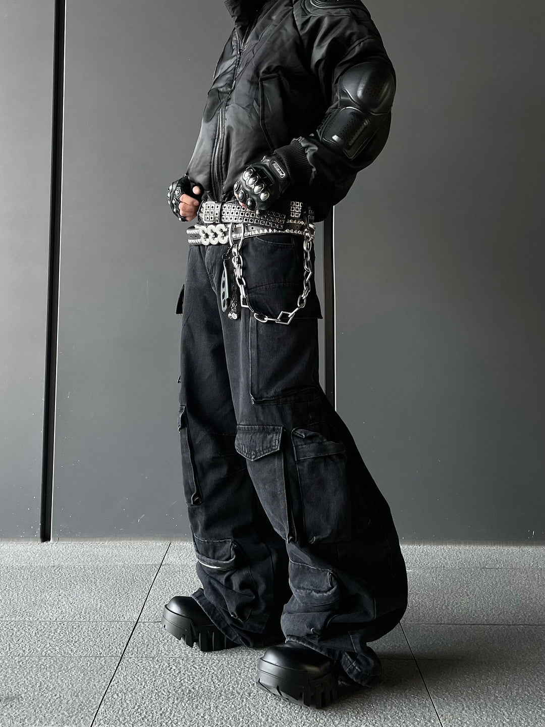 BIG POCKET WIDE CARGO PANTS DFDES4442