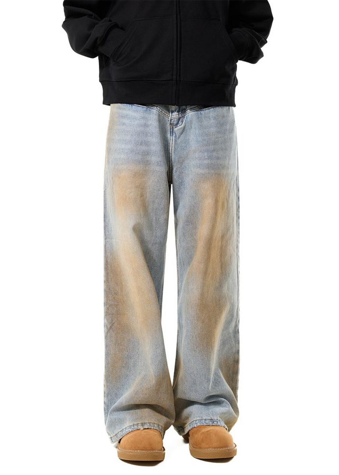 DIRTY WASHED WIDE DENIM PANTS AEDES4598