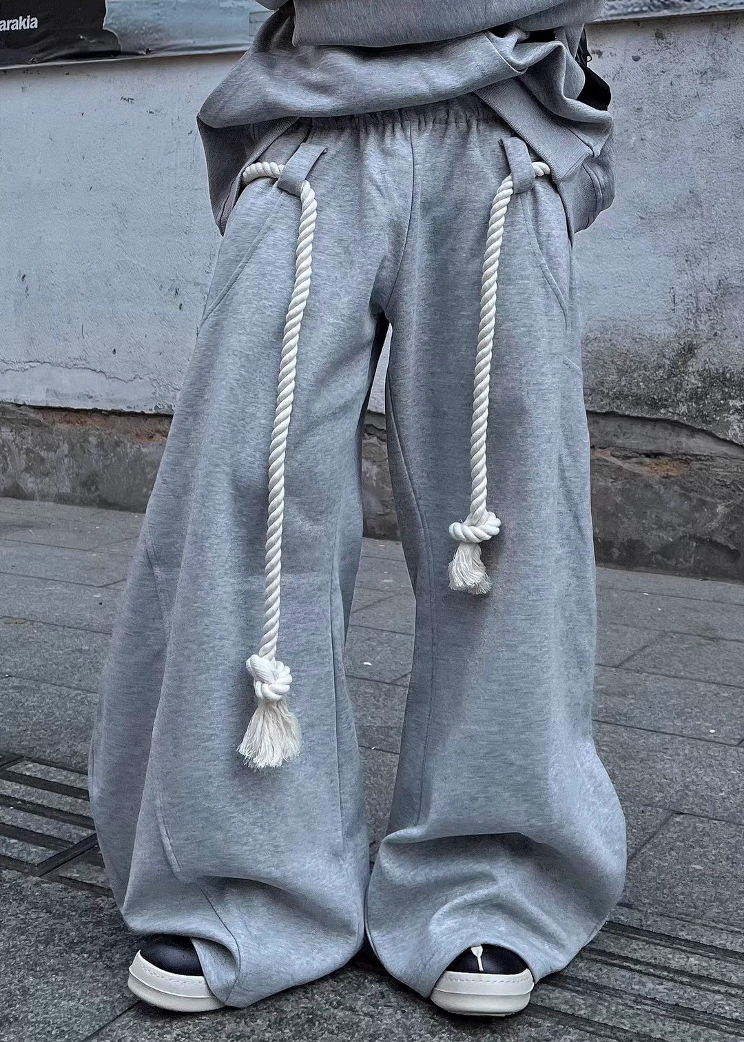 ROPE STRING WIDE SWEAT PANTS DFDES4494
