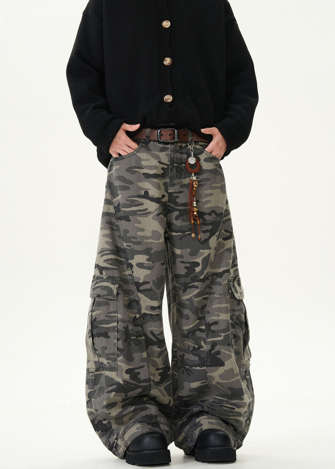 CURVE WIDE CAMO CARGO PANTS BEDES4518