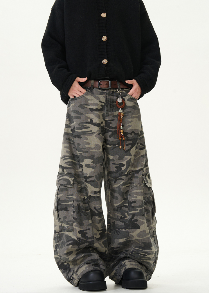 CURVE WIDE CAMO CARGO PANTS BEDES4518