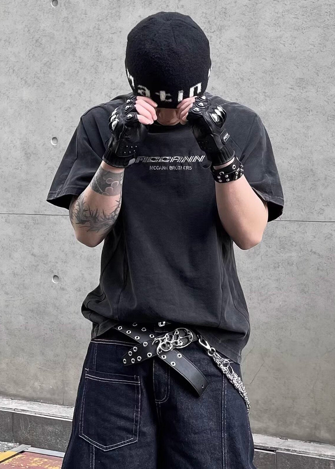 WASHED PANEL LOGO T-SHIRT DFDES4590 – Deuku