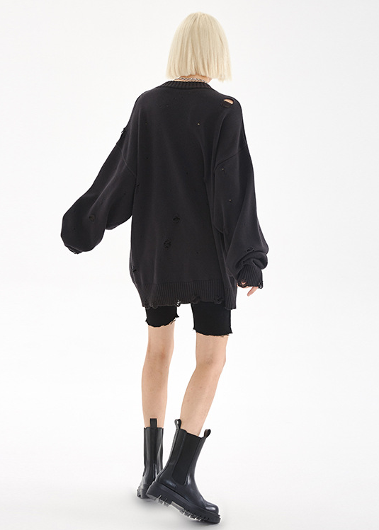 DAMAGED KNIT PULLOVER BEDES4526