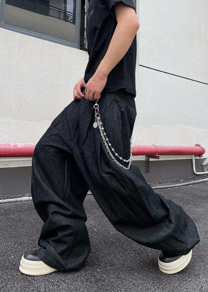 WIDE BAGGY DENIM PANTS DFDES4474