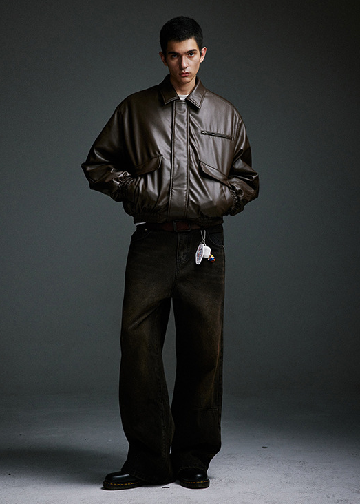 PADDED LEATHER JACKET BEDES4522