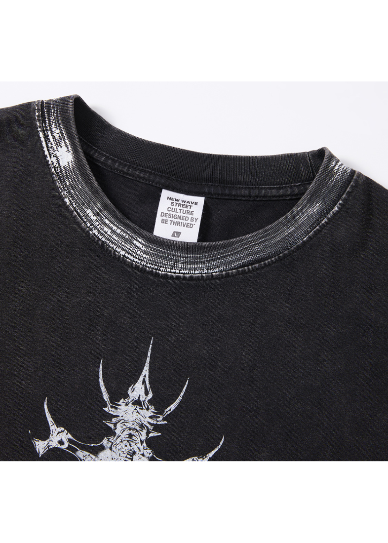 BONE GRAPHIC WASHED T-SHIRT BEDES4635