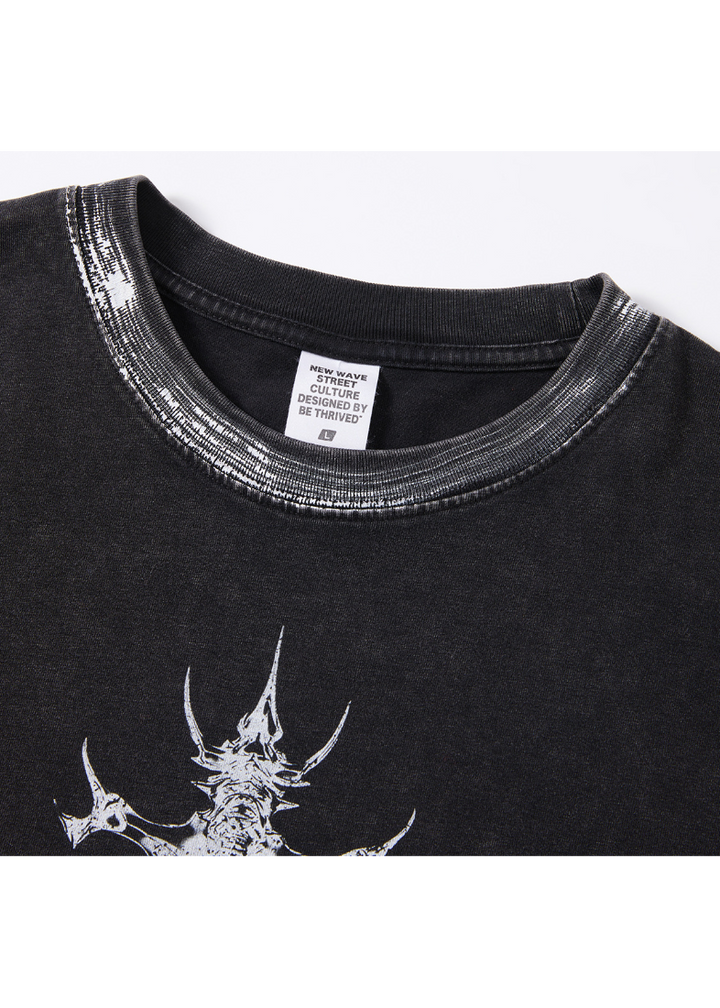 BONE GRAPHIC WASHED T-SHIRT BEDES4635