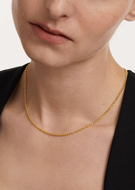 MINIMAL BALL CHAIN NECKLACE BEDES4682