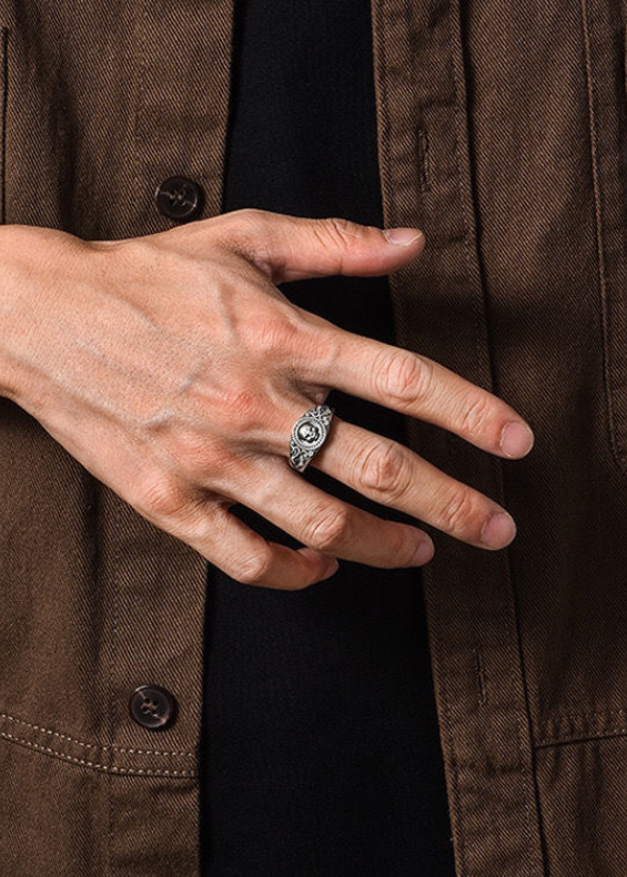 ORNAMENT SKULL RING BEDES4737