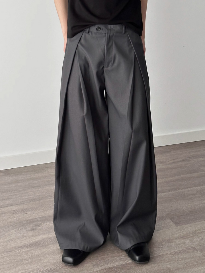 BOX PLEAT WIDE SLACKS BEDES4530