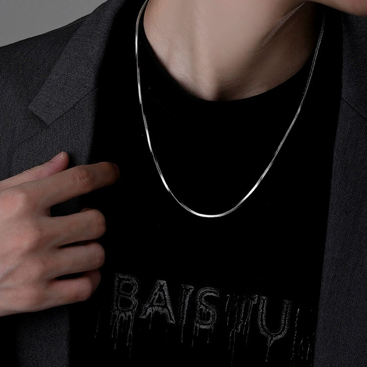 SNAKE CHAIN NECKLACE BEDES4583 - Deuku