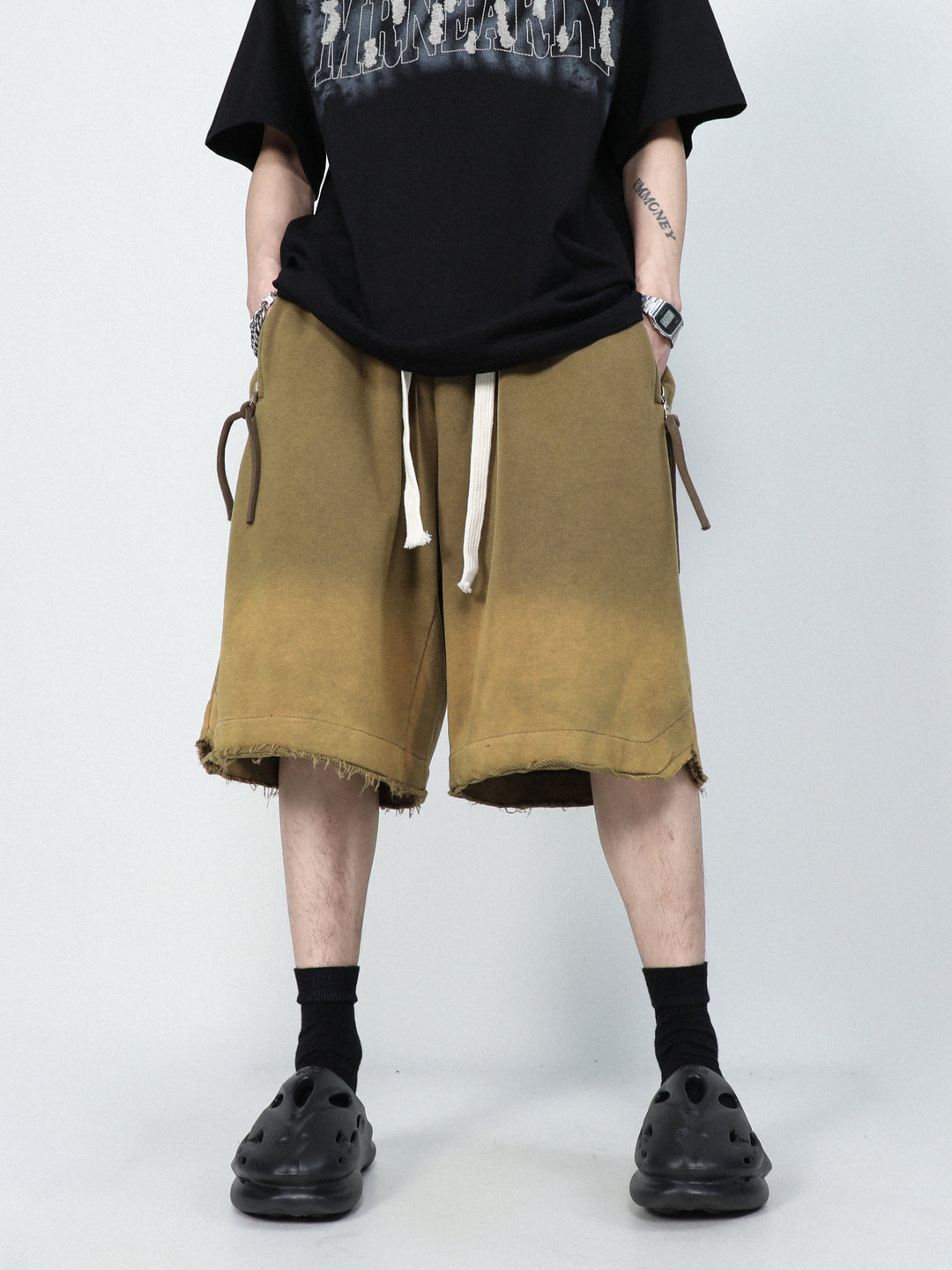 SWEAT WIDE HALF PANTS MNDES4457