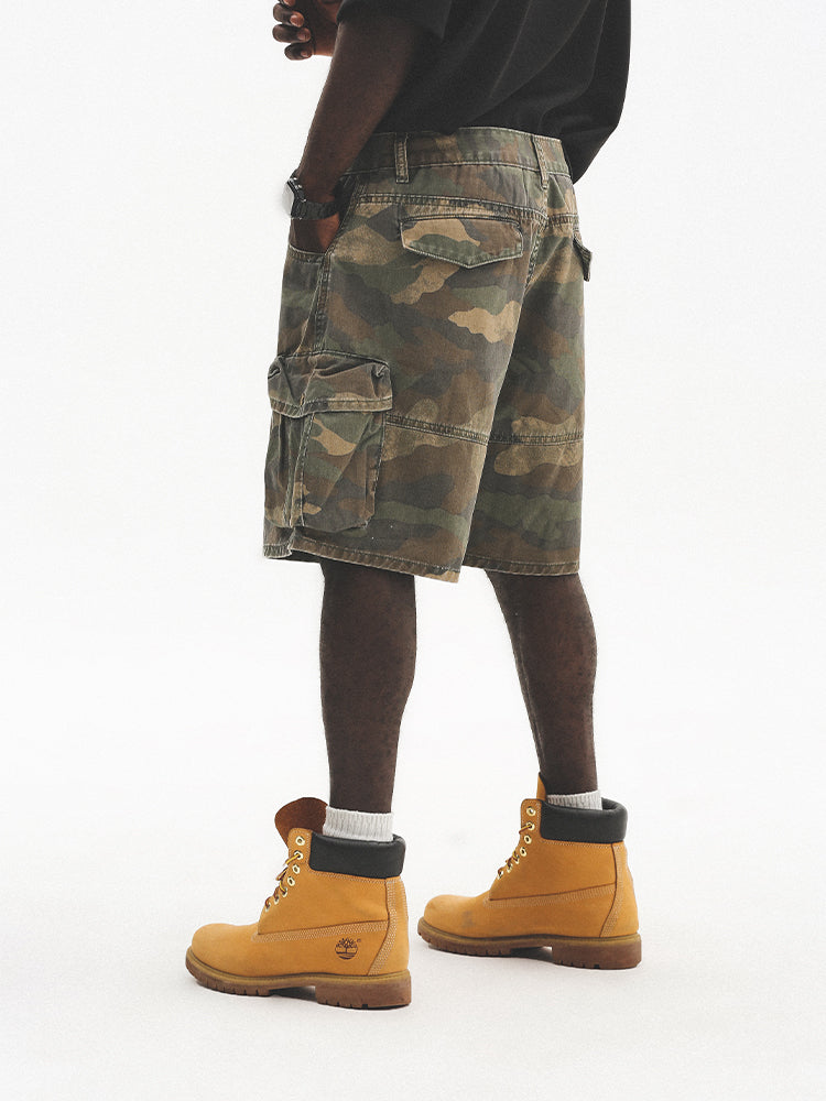 CAMO CARGO HALF PANTS UWDES4415