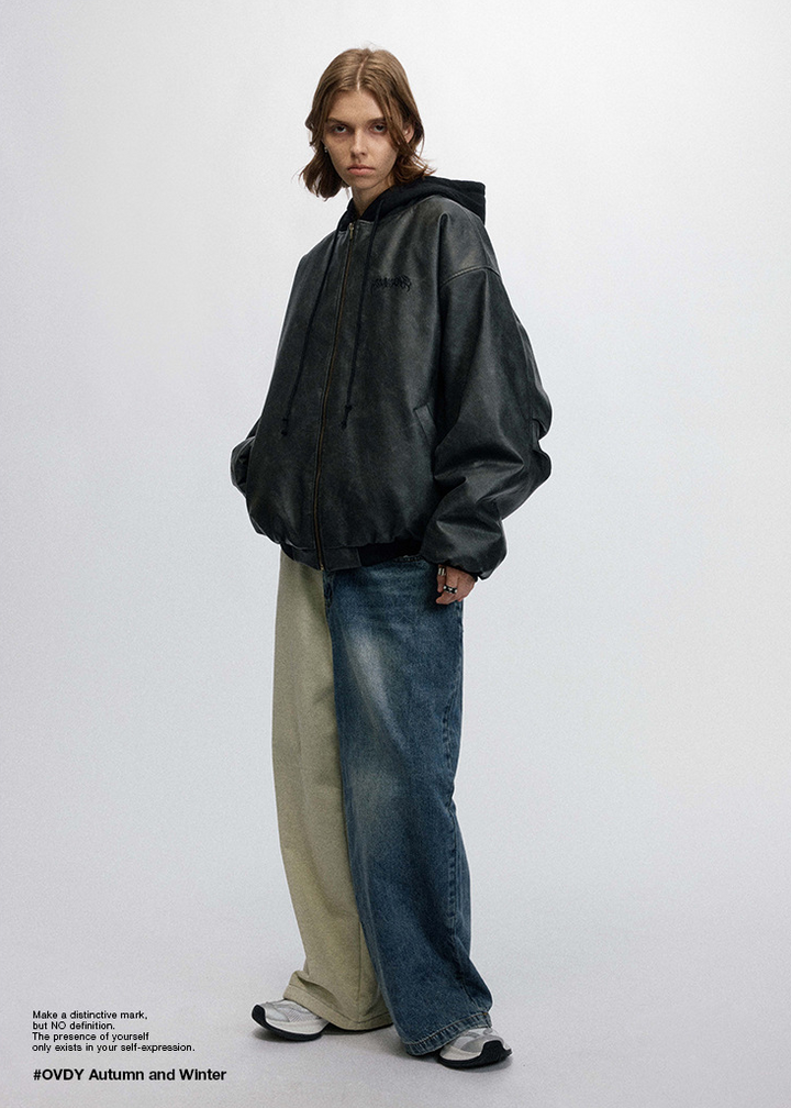 GATHERED BACK HOODED BOMBER JACKET BEDES4534