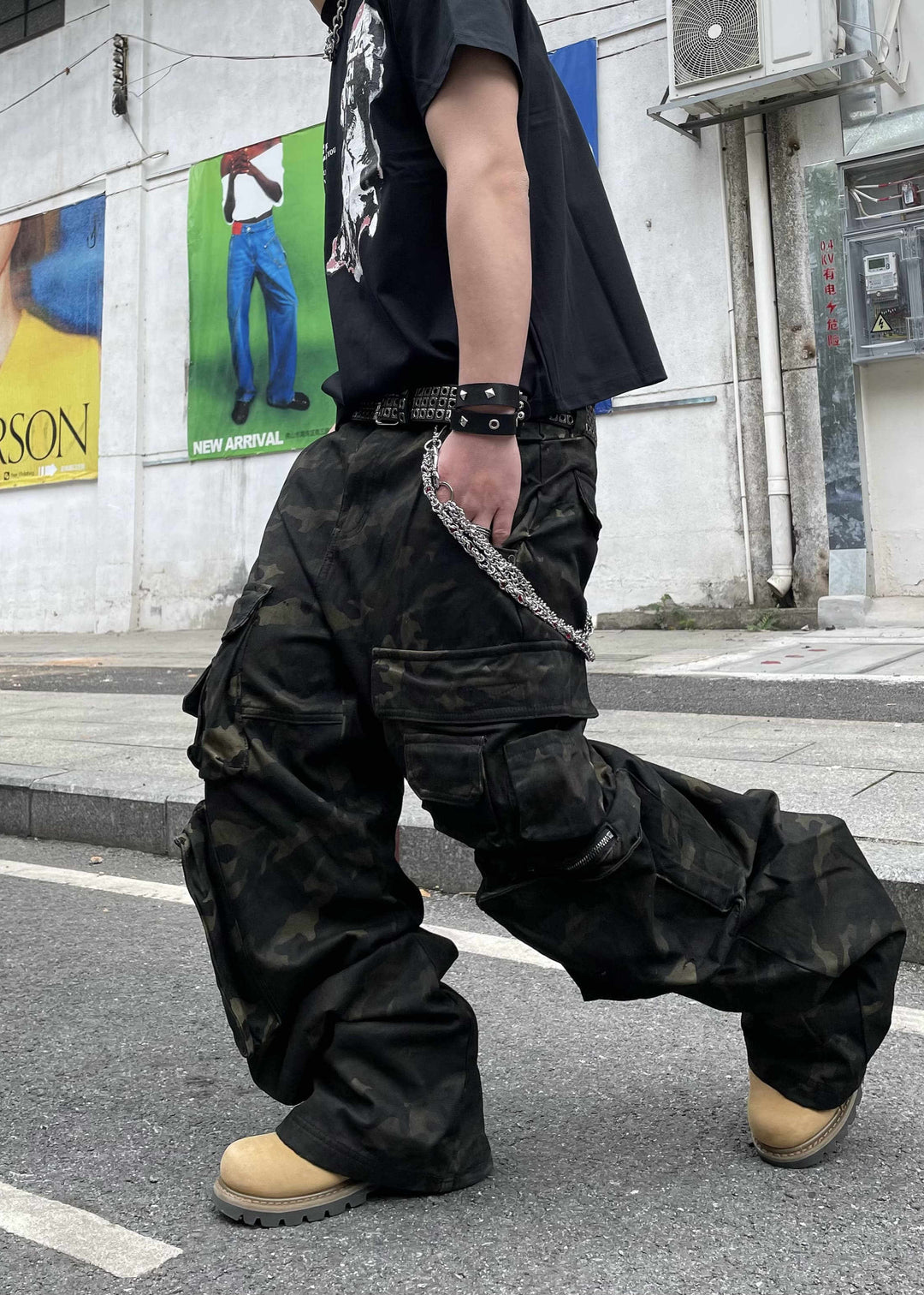 CAMO WIDE CARGO PANTS DFDES4479