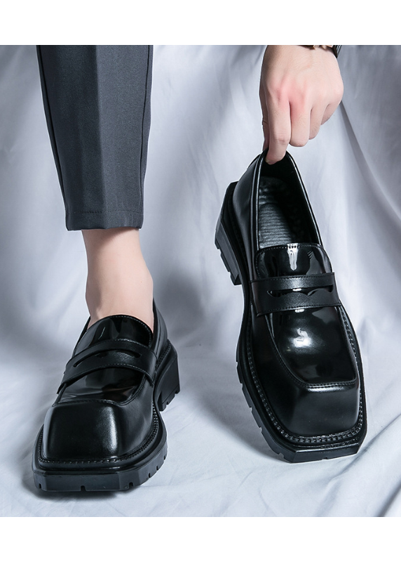SQUARE TOE PLATFORM PENNY LOAFERS BEDES4661