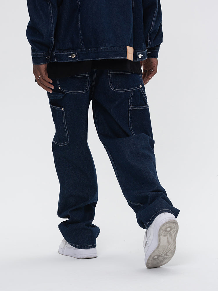 STITCH WIDE DENIM PANTS UWDES4409