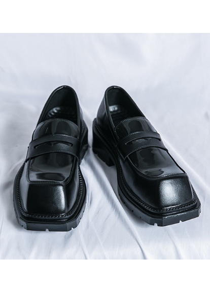 SQUARE TOE PLATFORM PENNY LOAFERS BEDES4661