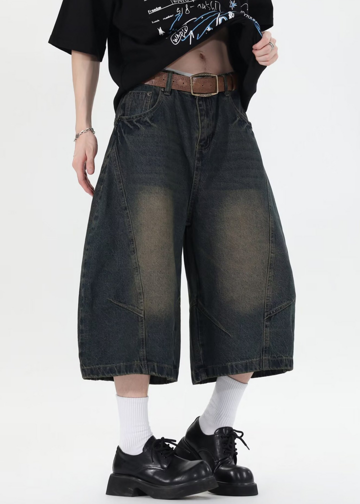 CURVE WIDE DENIM BARMUDA PANTS BEDES4711