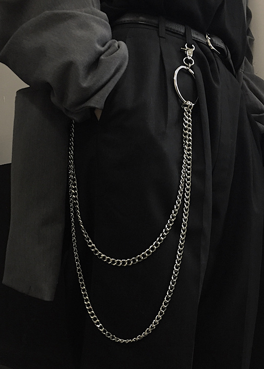 DOUBLE CHAIN O-RING WALLET CHAIN BEDES4715