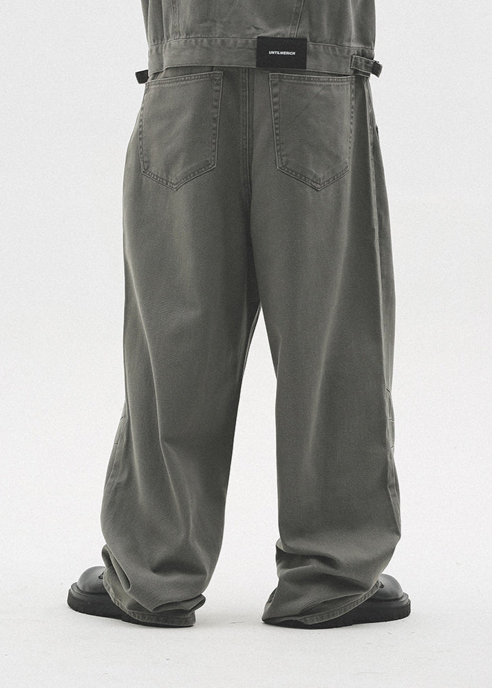 EMBOSSED LOGO PATCH POCKET DENIM PANTS UWDES4486