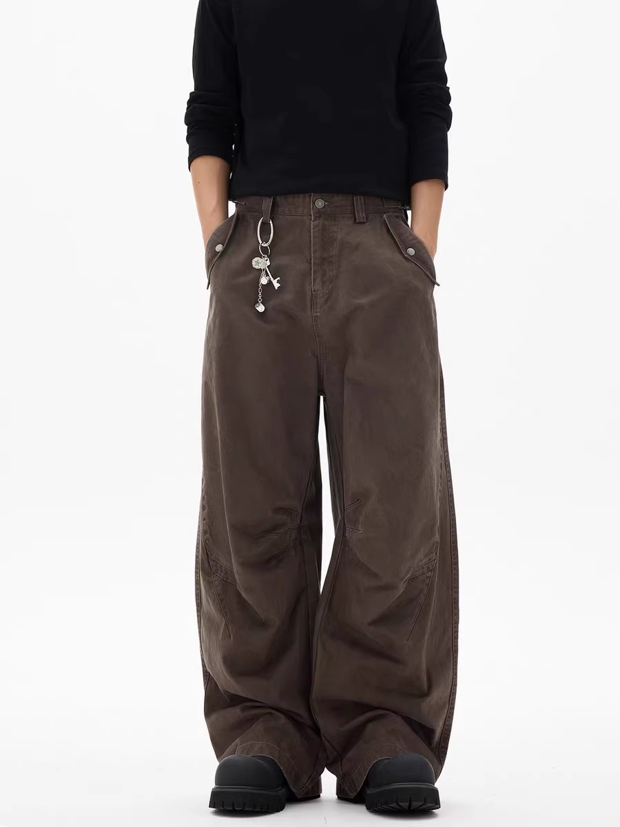 TUCKED WIDE CHINO PANTS BEDES4544