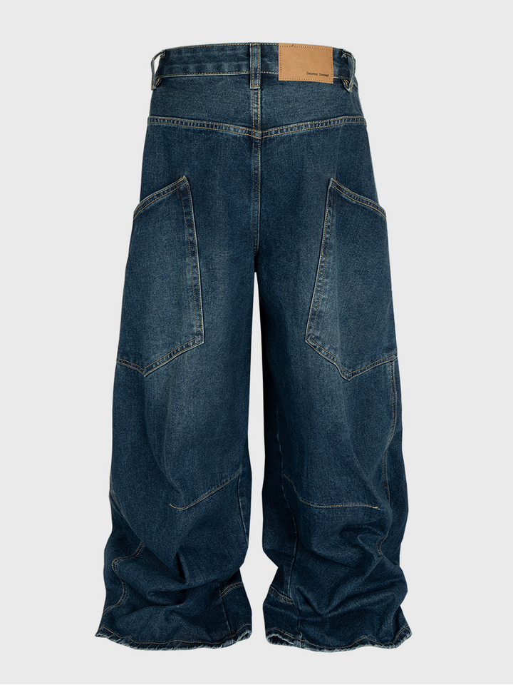 CURVED PANEL BARREL WIDE DENIM BEDES4697