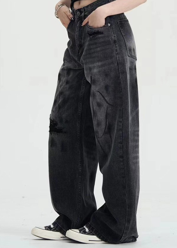 SMOKE FADE BLACK DENIM PANTS AEDES4600