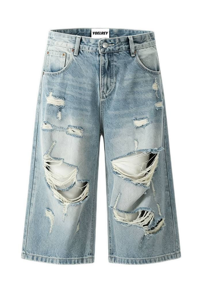 HEAVY DAMAGE DENIM SHORTS BEDES4672