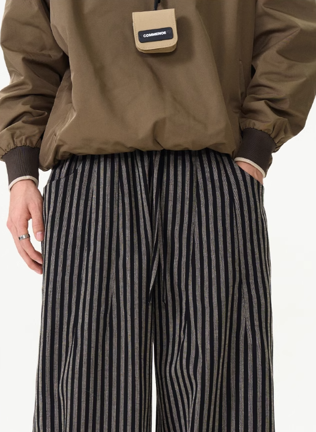 STRIPED STRAIGHT PANTS ISDES4390