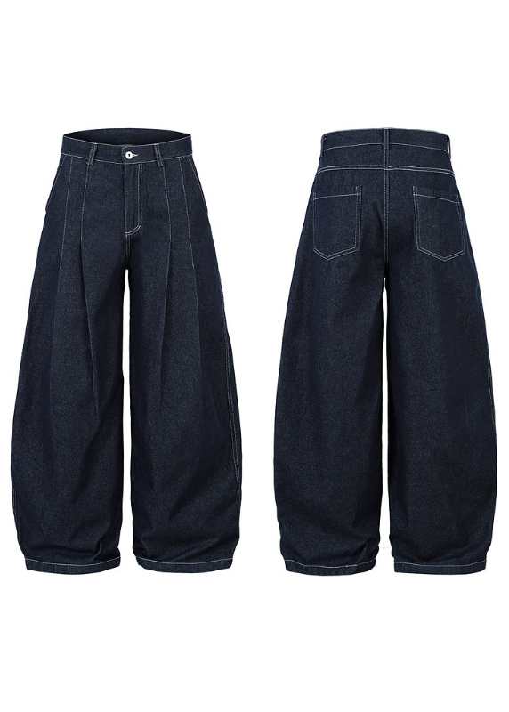 PIN TUCK BALLOON DENIM PANTS BEDES4728