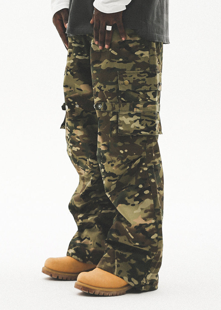 CAMO WIDE CARGO PANTS UWDES4484