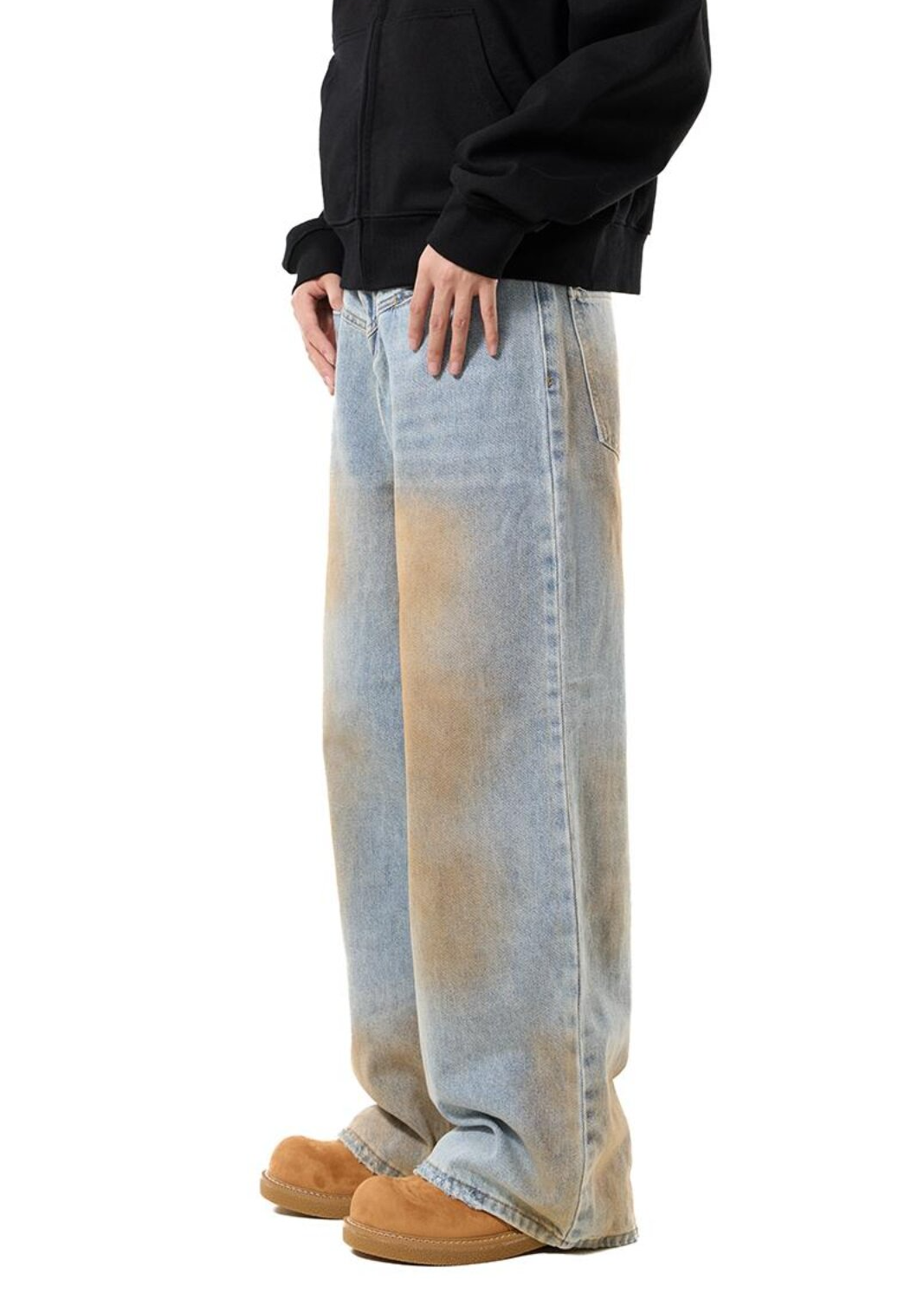 DIRTY WASHED WIDE DENIM PANTS AEDES4598