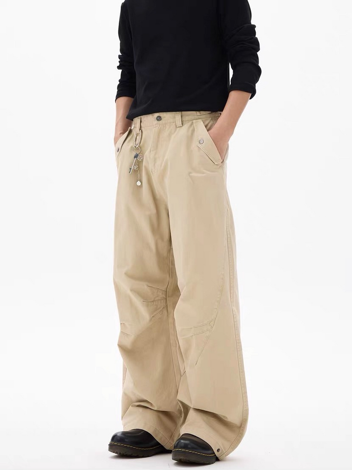 TUCKED WIDE CHINO PANTS BEDES4544