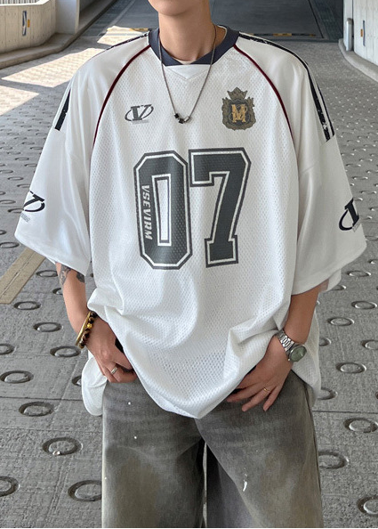 NUMBER 07 MESH GAME TEE BEDES4702