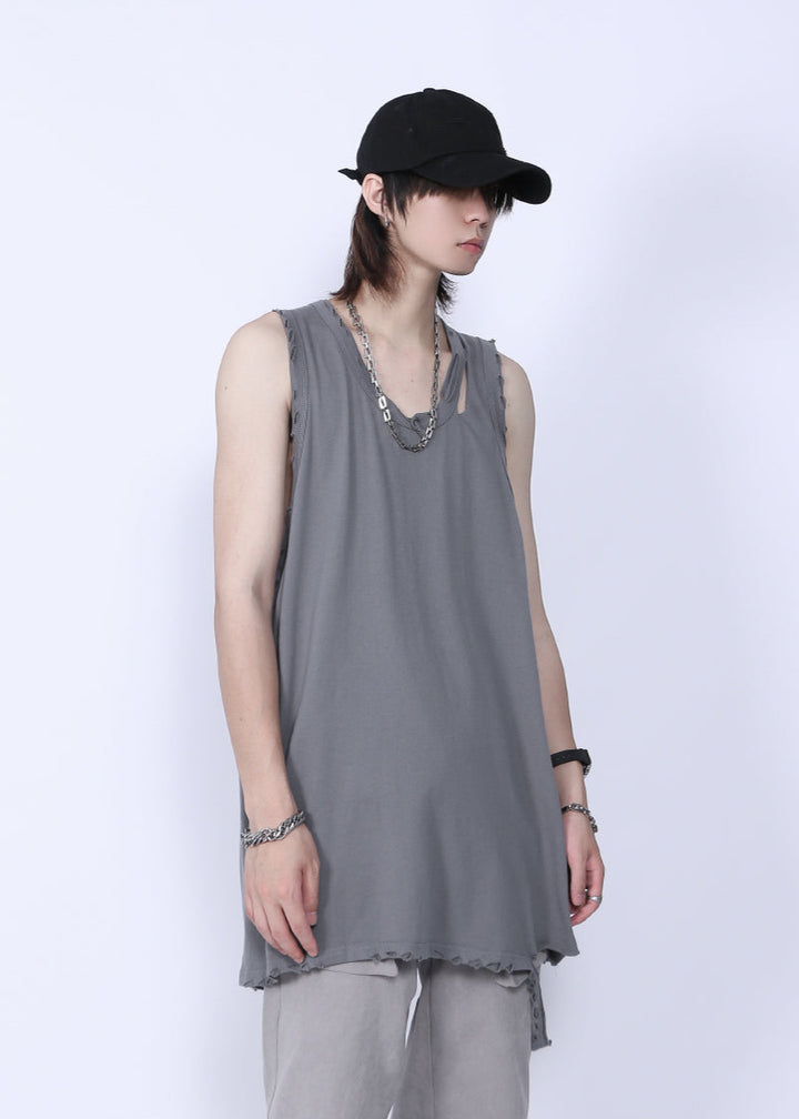 RIPPED TANK TOP MNDES4464