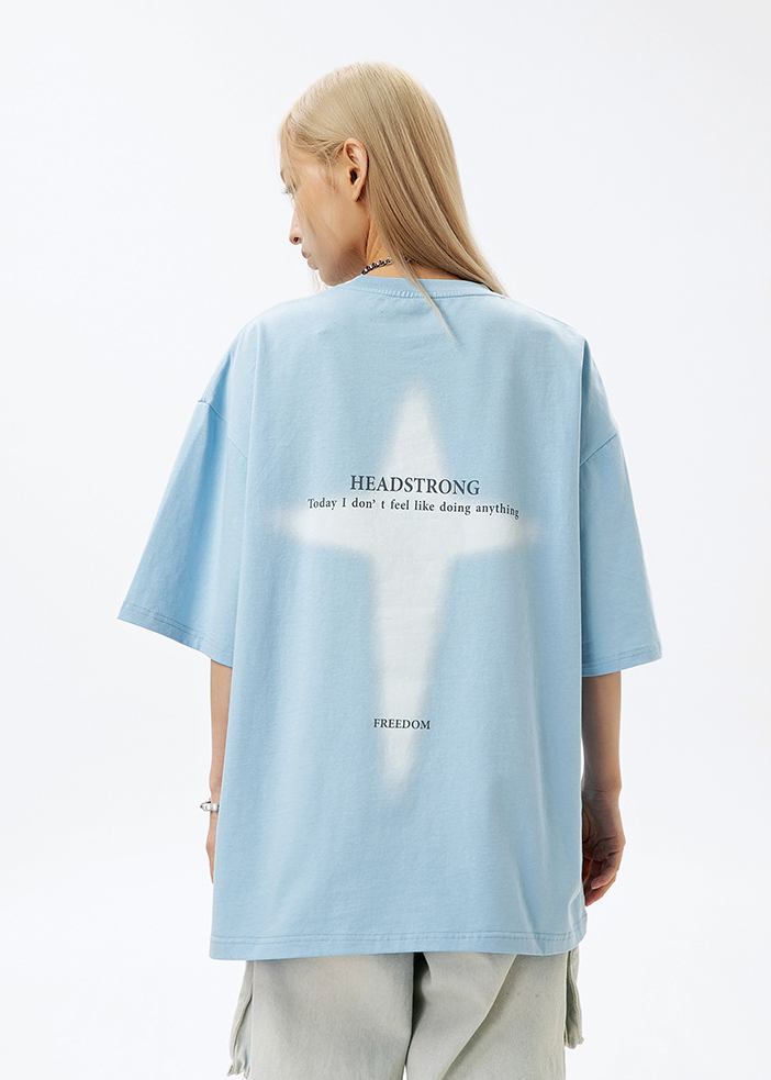 FADE CROSS OVERSIZED T-SHIRT BEDES4643