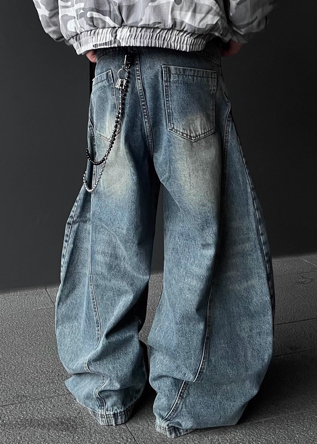 VINTAGE FADE BAGGY DENIM PANTS DFDES4496