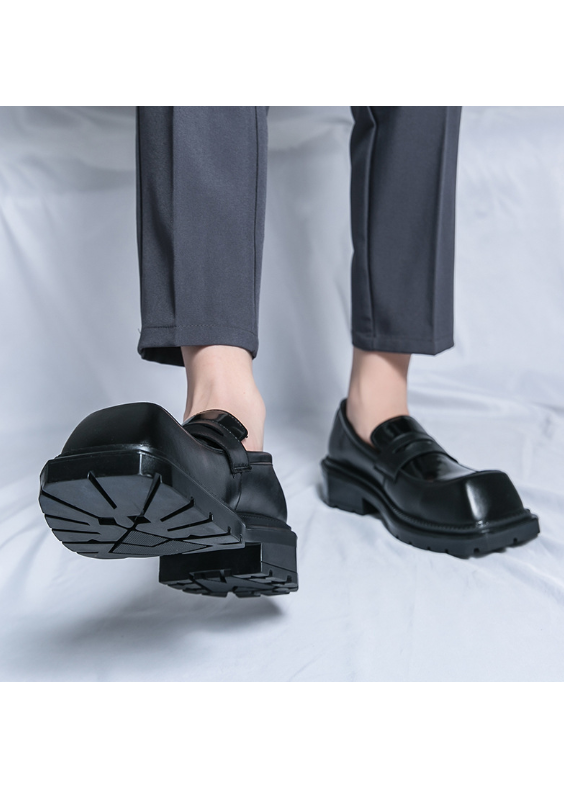 SQUARE TOE PLATFORM PENNY LOAFERS BEDES4661