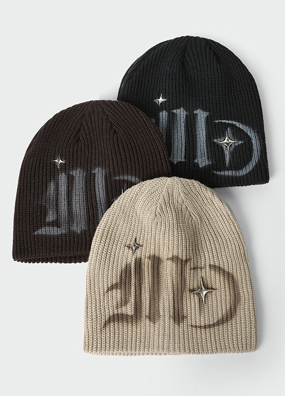AIRBRUSH LOGO KNIT BEANIE BEDES4646