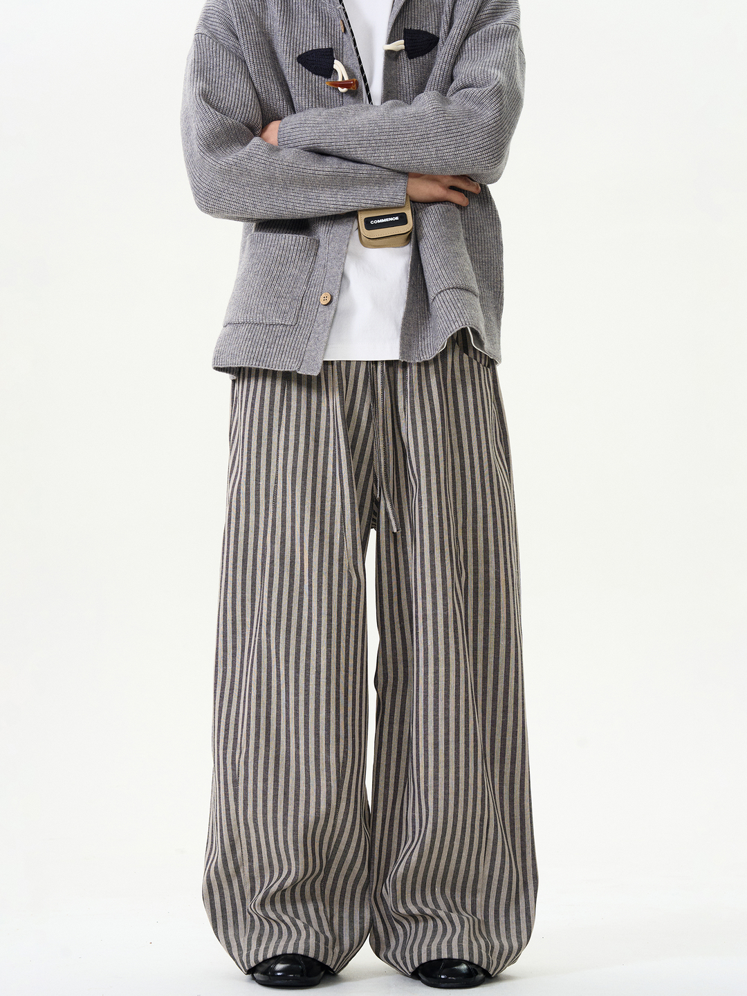 STRIPED STRAIGHT PANTS ISDES4390