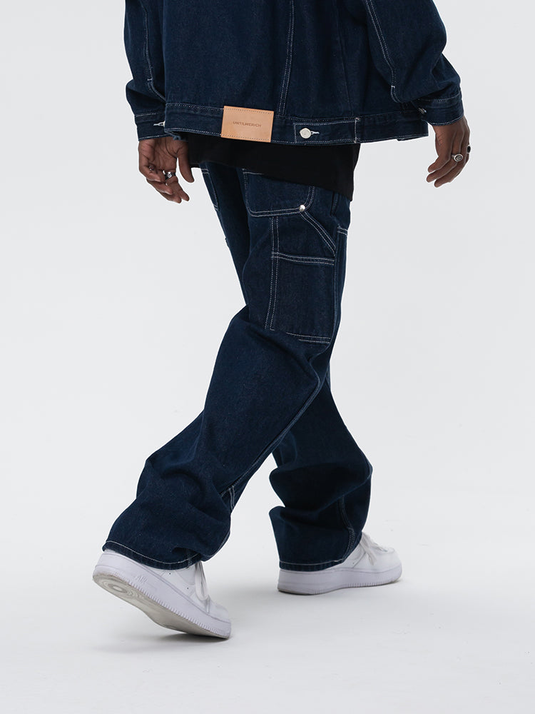 STITCH WIDE DENIM PANTS UWDES4409
