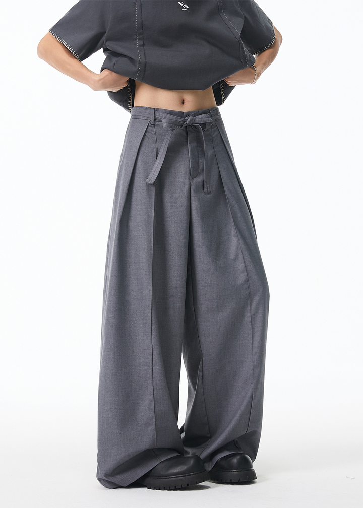 DRAPE STRAP WIDE SLACKS BEDES4651